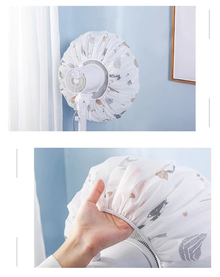 Decorative Fan Cover with Colorful Pattern Design – Dust Protection &amp; Stylish Room Accent