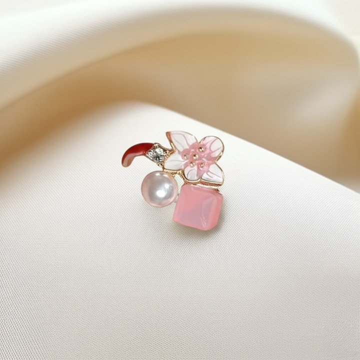 Crystal Flower Korean Earrings – Elegant Floral Design | Crafted To Perfection With Dazzling Crystal Petals That Catch Every Light Beautifully - PJT986
