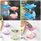 Lotus Flower Wall-Mounted Soap Holder – Self-Draining Bathroom &amp; Kitchen Organizer