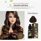 Light Brown Hair Color Shampoo – Quick &amp; Easy Gray Coverage, 200ml Natural-Looking Dye