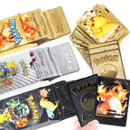 Pokemon Metal Cards Collection Box – 55 Cards per Pack | 3D Pokemon Trading Cards | Durable Metal Cards | Gold, Black &amp; Silver Color Options | Premium Collector’s Edition Gift Set