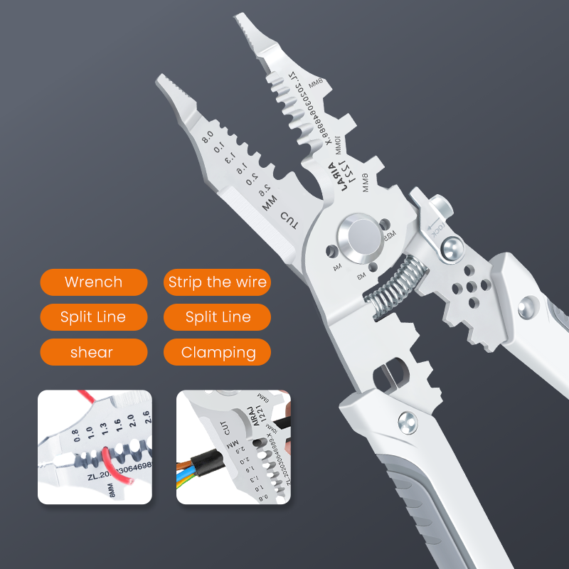 Multi-Function Wire Stripper and Cutter – 10-in-1 Electrical Tool with Wire Cutting, Stripping, Crimping &amp; Screw Functions