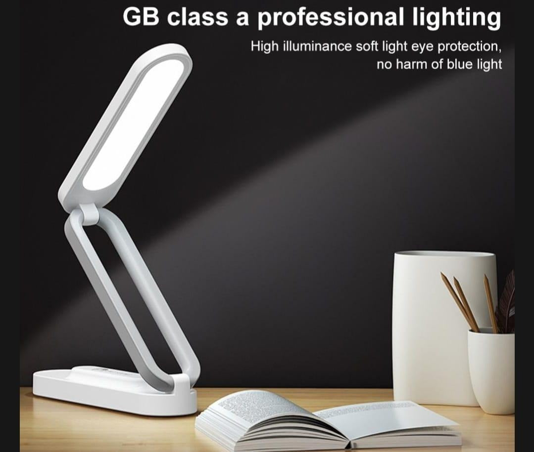 B005 LED Folding Table Lamp – Rechargeable Stepless Dimmable Desk Light with Type-C Charging &amp; Lithium Battery
