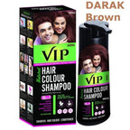 5-in-1 Hair Colour Shampoo Brown – Natural Ammonia-Free Hair Dye for Hair, Beard, Moustache &amp; Body Hair (180ml)