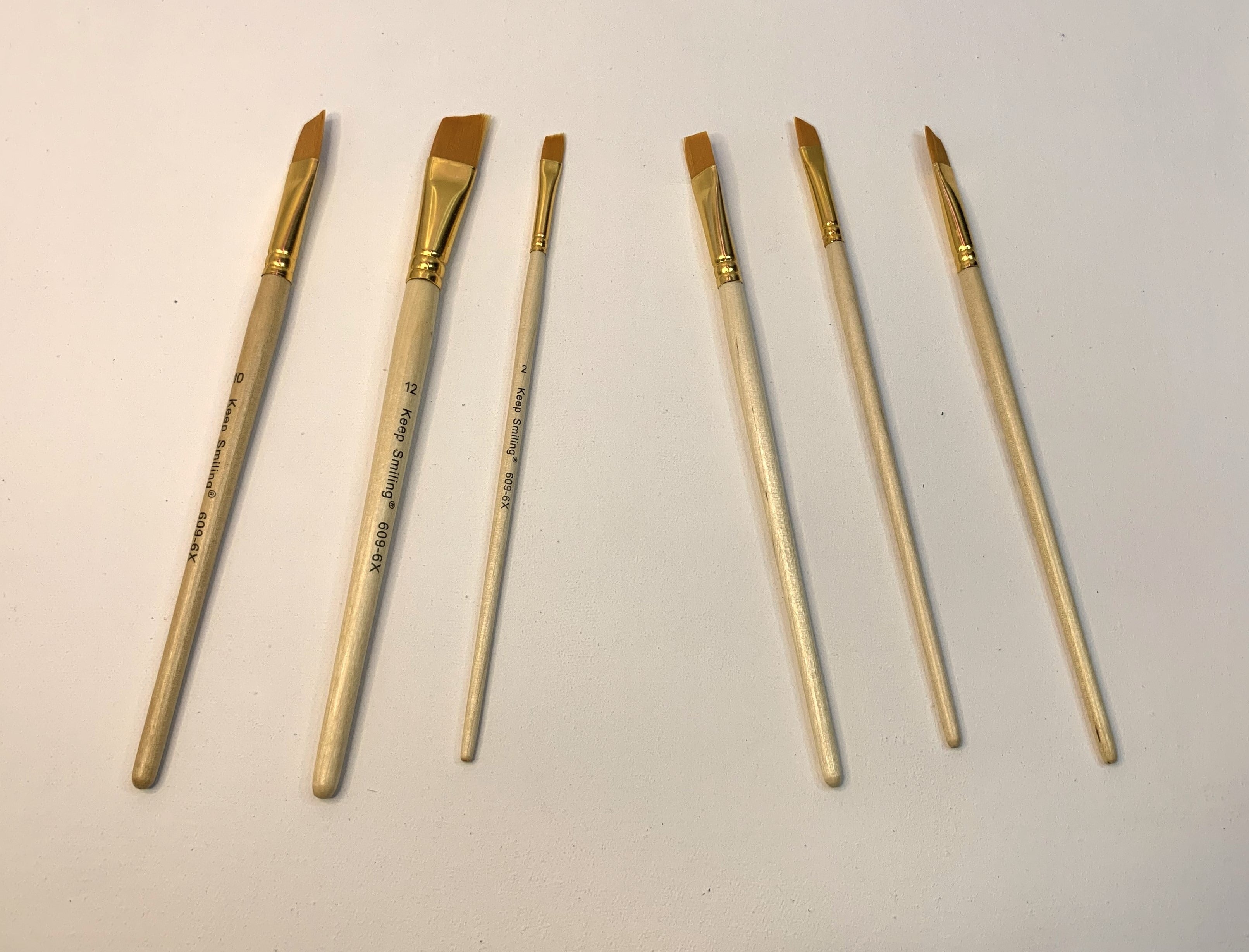 Pack of 6 Professional Angular Brush Set for Artists – Wooden Handle &amp; Ultra-Soft Tapered Bristles | Multi-Purpose Brushes for Painting, Designing, Calligraphy &amp; Craft | Ideal for Acrylic, Oil &amp; Watercolors