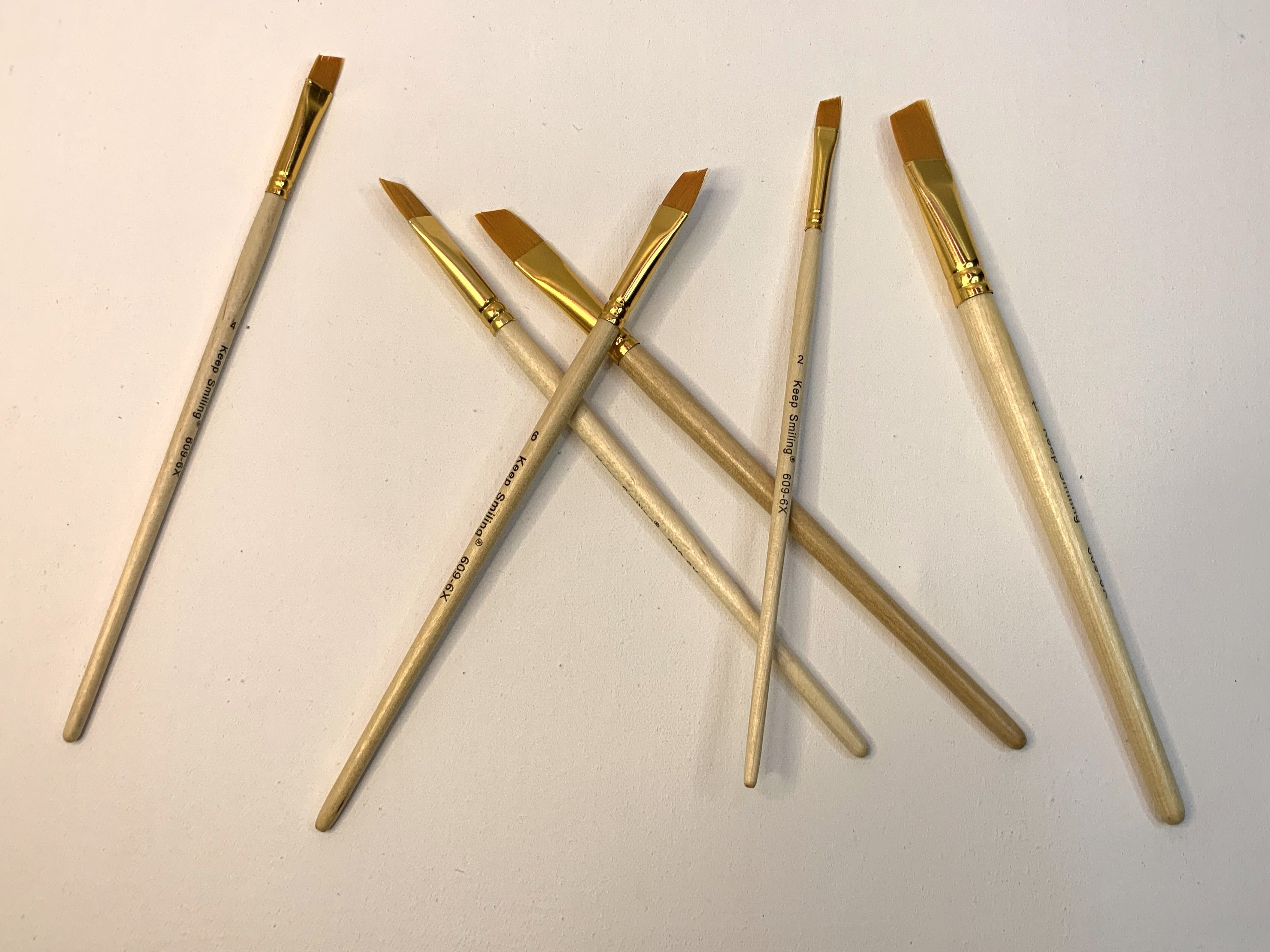 Pack of 6 Professional Angular Brush Set for Artists – Wooden Handle &amp; Ultra-Soft Tapered Bristles | Multi-Purpose Brushes for Painting, Designing, Calligraphy &amp; Craft | Ideal for Acrylic, Oil &amp; Watercolors