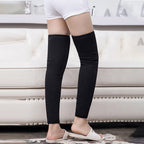 Unisex Wool Knee Length Leg Warmers – Plain Black, Comfortable &amp; Stylish Winter Wear, Easy to Wear - Without Belt (1 Pair)