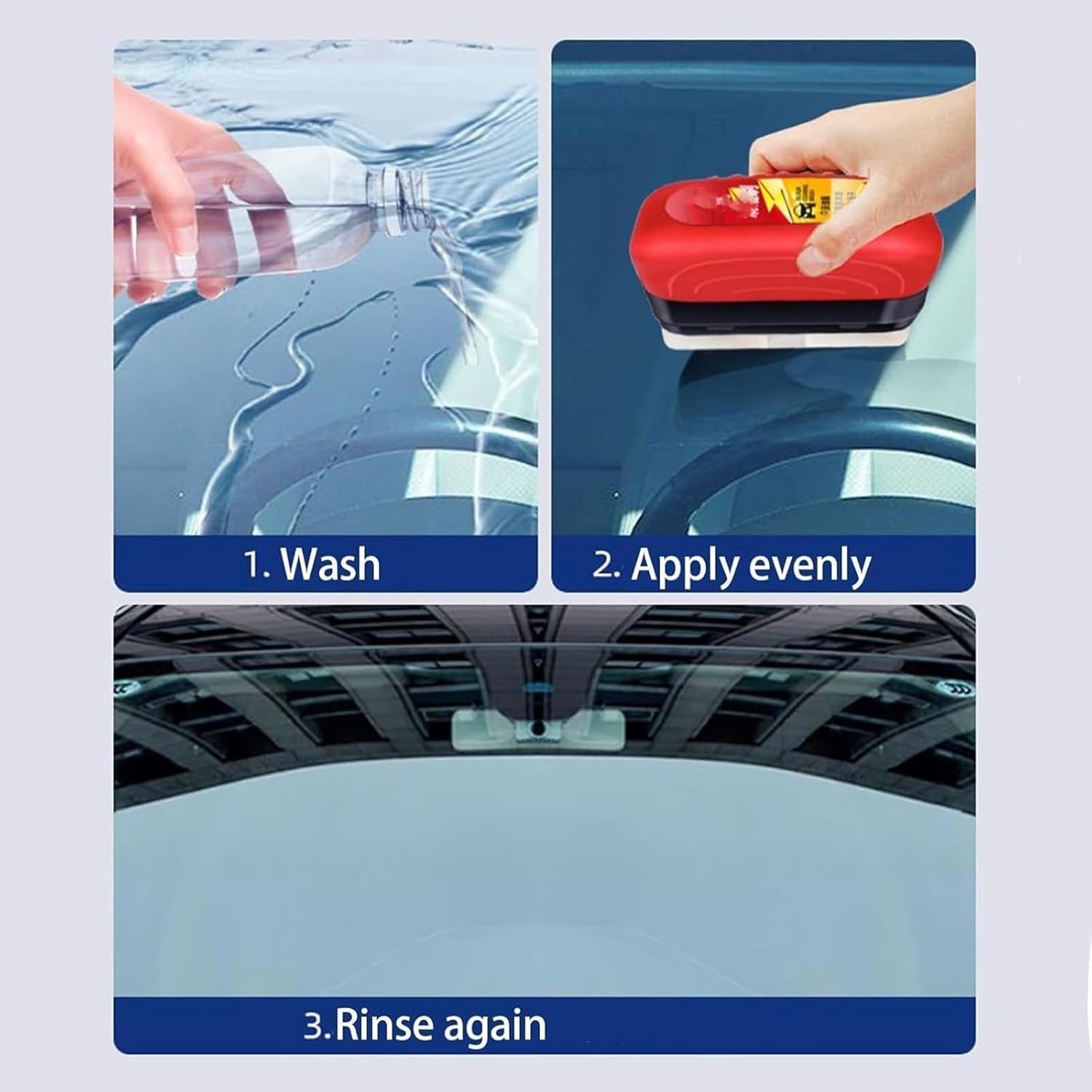 Universal Glass Cleaner,clear Vision Car Glass Oil Film Cleaner Brush For Windshield | Bottle also  Included