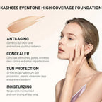 Kashees Eventone High Coverage Foundation – Full Coverage Matte Creamy Foundation for Flawless Skin – Lightweight, Long-Lasting (24H) Makeup Base for All Skin Types – Bridal, Party &amp; Daily Wear - 20ml