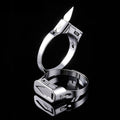 Stainless Steel Self-Defense Ring with Hidden Blade – Adjustable Mini Knife Ring for Personal Safety – Wearable Concealed Protection Tool for Men &amp; Women