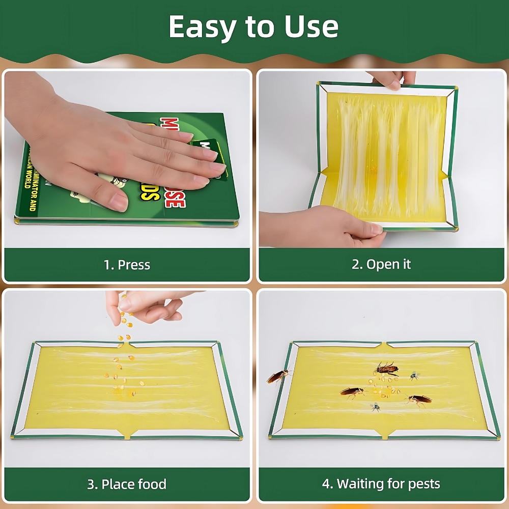 Mouse Glue Trap – Strong Adhesive Rat Glue Board &amp; Rodent Catcher Mat ( Pack of 5 )