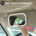 Extra Large Car Mirror with LED Lights – Portable Makeup Mirror for Perfect Touch-Ups On the Go Rechargable