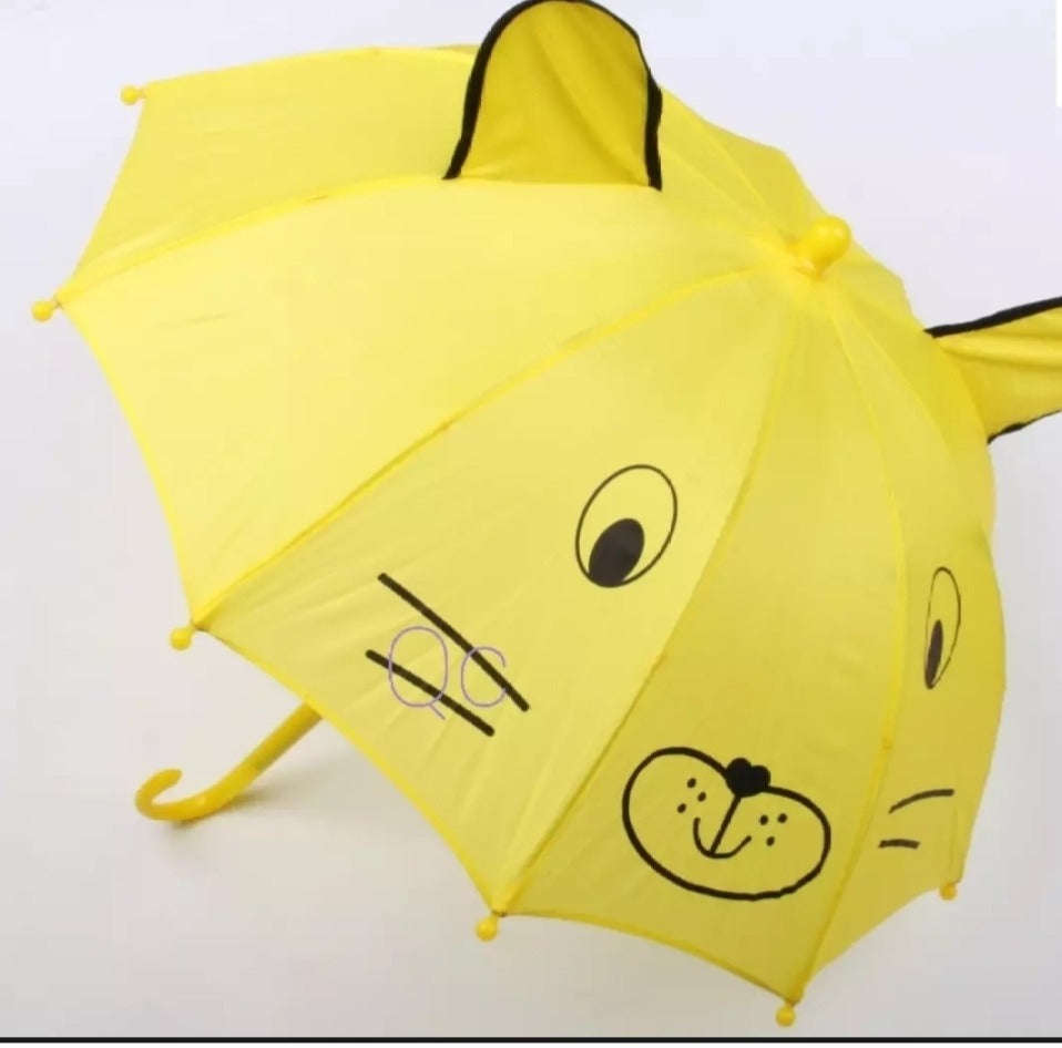 Small Kids Cartoon Umbrella – Multicolor, Random Shape &amp; Design, Lightweight &amp; Compact