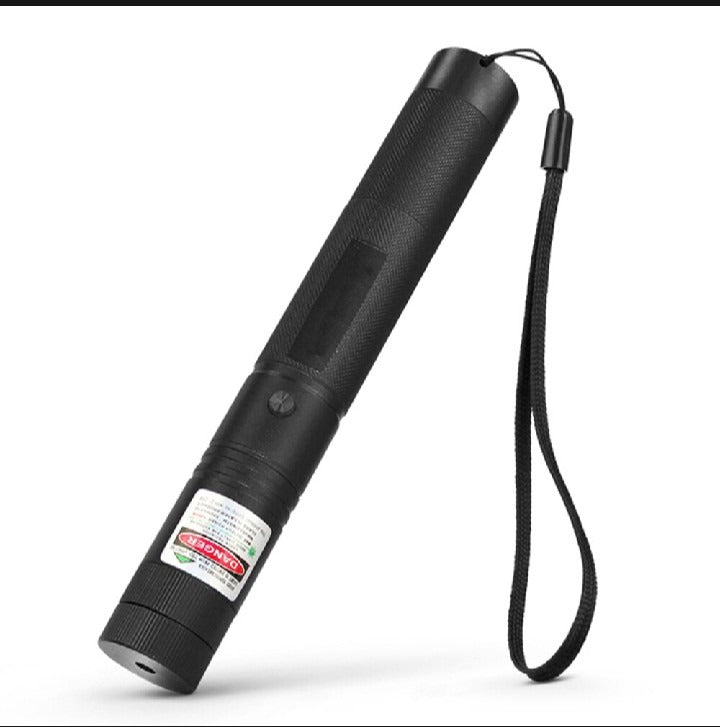 Special Edition High-Power 303 Green Laser Pointer with Adjustable Focus, 8 Designs &amp; Shapes, 5km Range – Rechargeable Battery, Charger &amp; Safety Lock