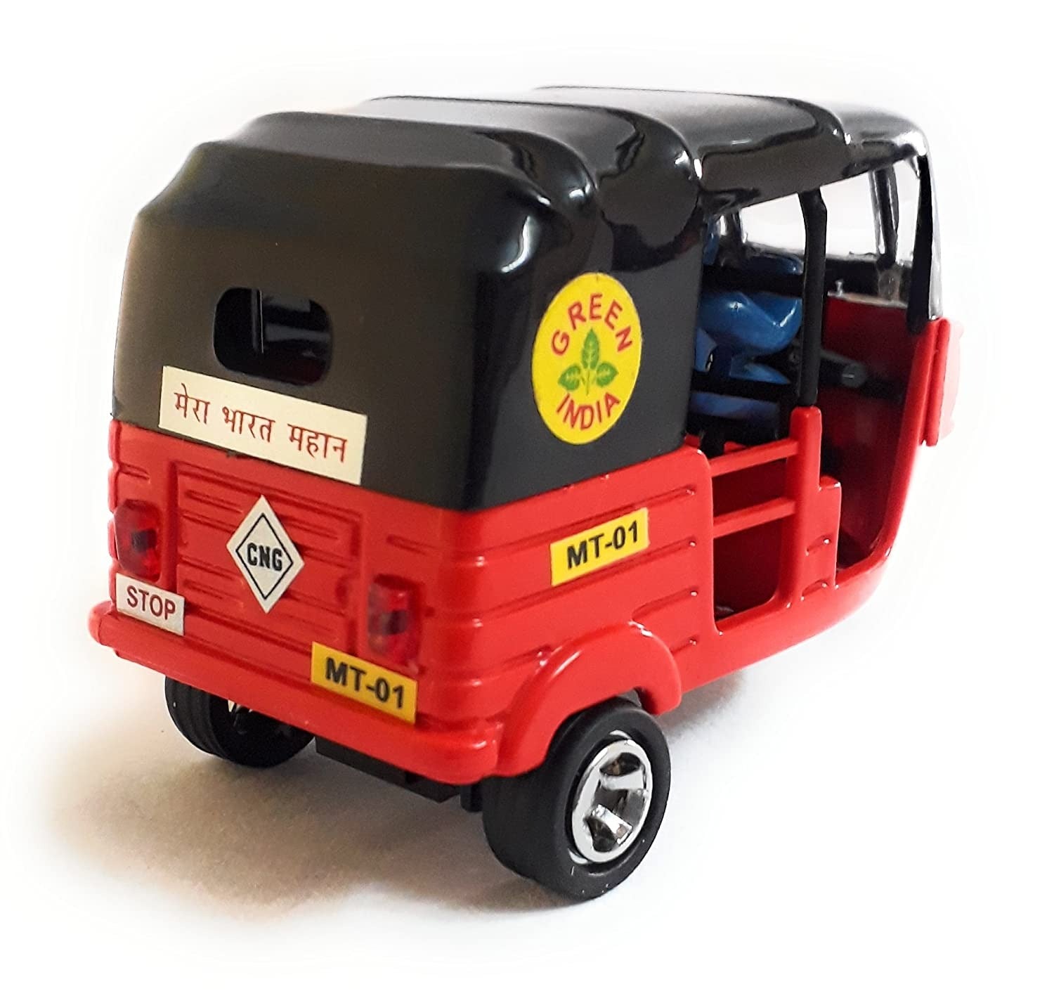 Musical Electric Tricycle Rickshaw Toy for Kids – Battery Operated with Front &amp; Rear Lights, Music, Durable Plastic Build, (Multi-Color)