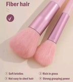 13 Pieces Soft Fluffy Makeup Brush Set - Cosmetics Brush Set - Makeup Brush Kit - Blush and Powder Brushes - Makeup Brushes for Foundation - Pink Color - Without Box