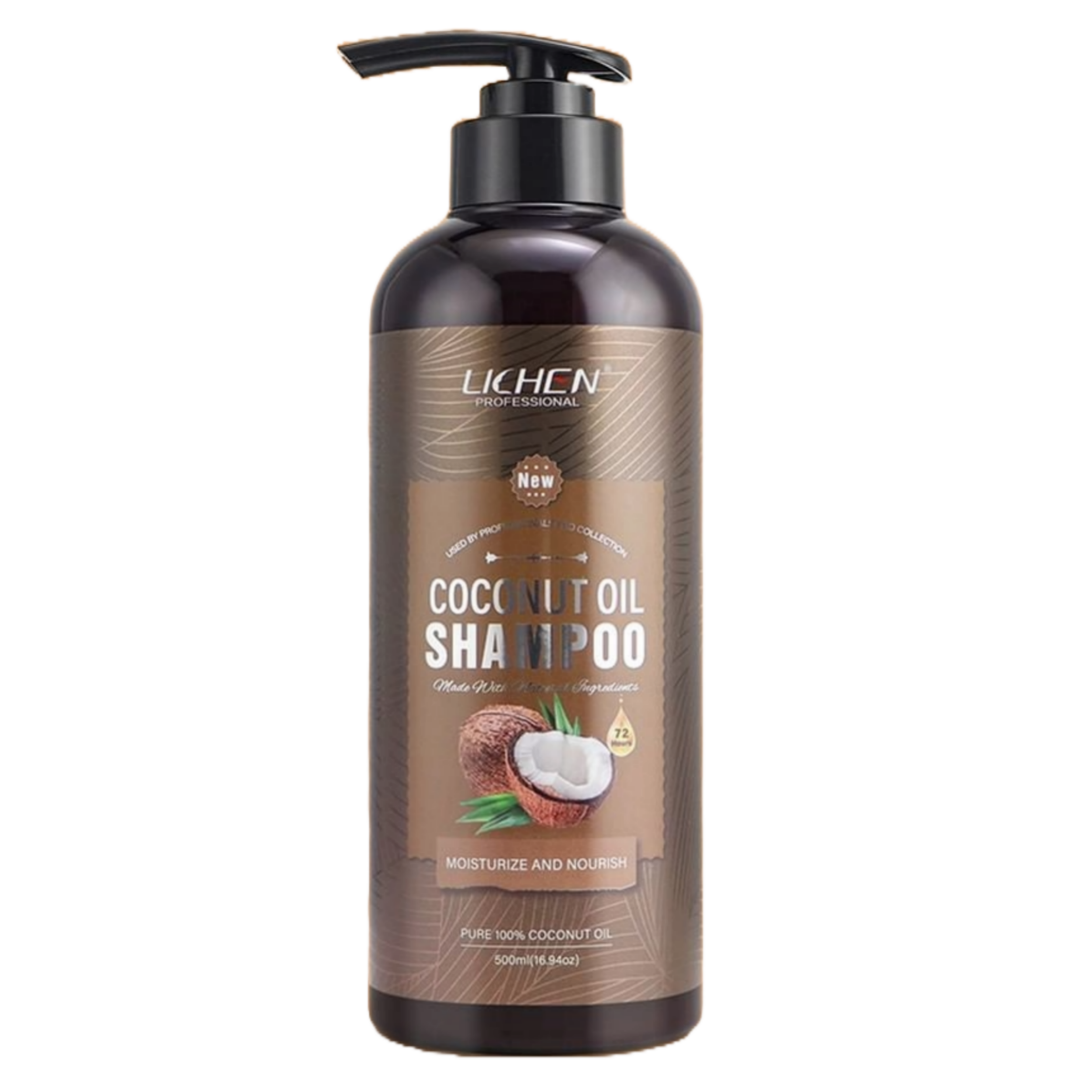 Lichen Hair Shampoo - Lichen Coconut Oil Shampoo, Sulfate Free, Paraben Free, Silicone Free, Color Safe, and Vegan Hair Shampoo - 500 ml  