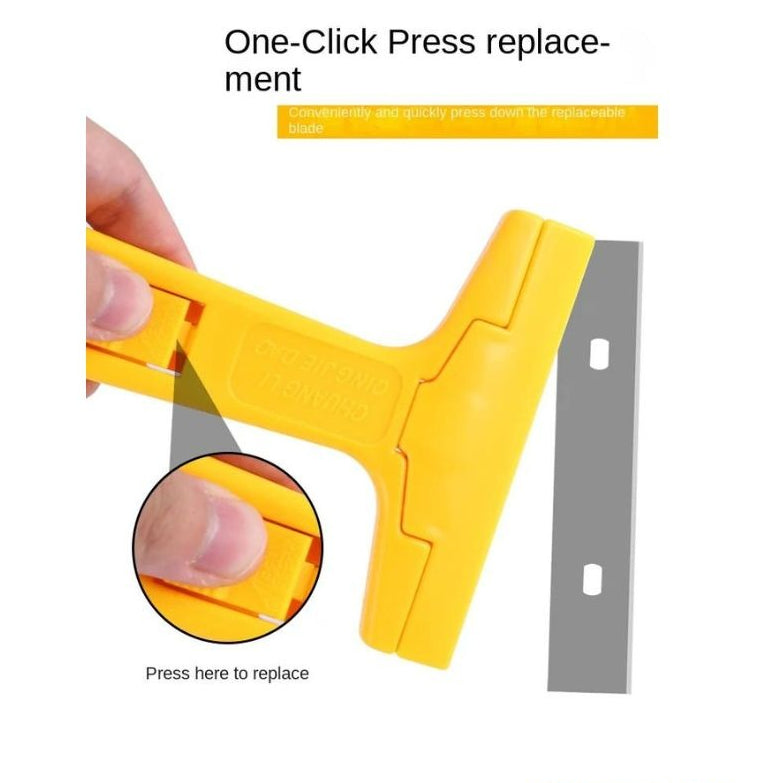 Heavy-Duty Razor Blade Scraper Tool for Removing Labels, Stickers, Caulk, Adhesive &amp; Paint – Multipurpose Cleaning Tool for Glass, Tiles &amp; Smooth Surfaces | Wall Scraper |Scraper With Blade | 