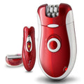 Kemei KM-3068 - Rechargeable 3-in-1 Epilator Hair Removal Device for Women – Electric Shaver &amp; Trimmer Set with Multiple Heads, Smooth Skin Care Tool for Face, Arms, Legs &amp; Sensitive Areas