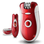 Kemei KM-3068 - Rechargeable 3-in-1 Epilator Hair Removal Device for Women – Electric Shaver &amp; Trimmer Set with Multiple Heads, Smooth Skin Care Tool for Face, Arms, Legs &amp; Sensitive Areas