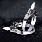 Stainless Steel Self-Defense Ring with Hidden Blade – Adjustable Mini Knife Ring for Personal Safety – Wearable Concealed Protection Tool for Men &amp; Women
