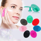 Soft Silicone Face Cleansing Brush Pad – Gentle Facial Washing &amp; Exfoliating Massage Tool for Deep Pore Cleansing | Blackhead Removal &amp; Skin Care | Soft Silicone Face Massager - (Random Colors)