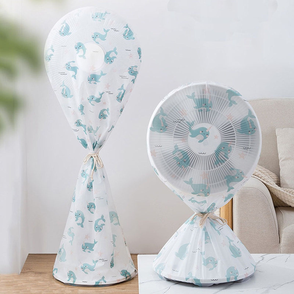 High Quality Dustproof All-inclusive Electric Fan Dust Cover Household Floor Fan Cover Protective Cover Stand Fan - 01 PCs - Random Print