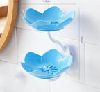 Lotus Flower Wall-Mounted Soap Holder – Self-Draining Bathroom &amp; Kitchen Organizer