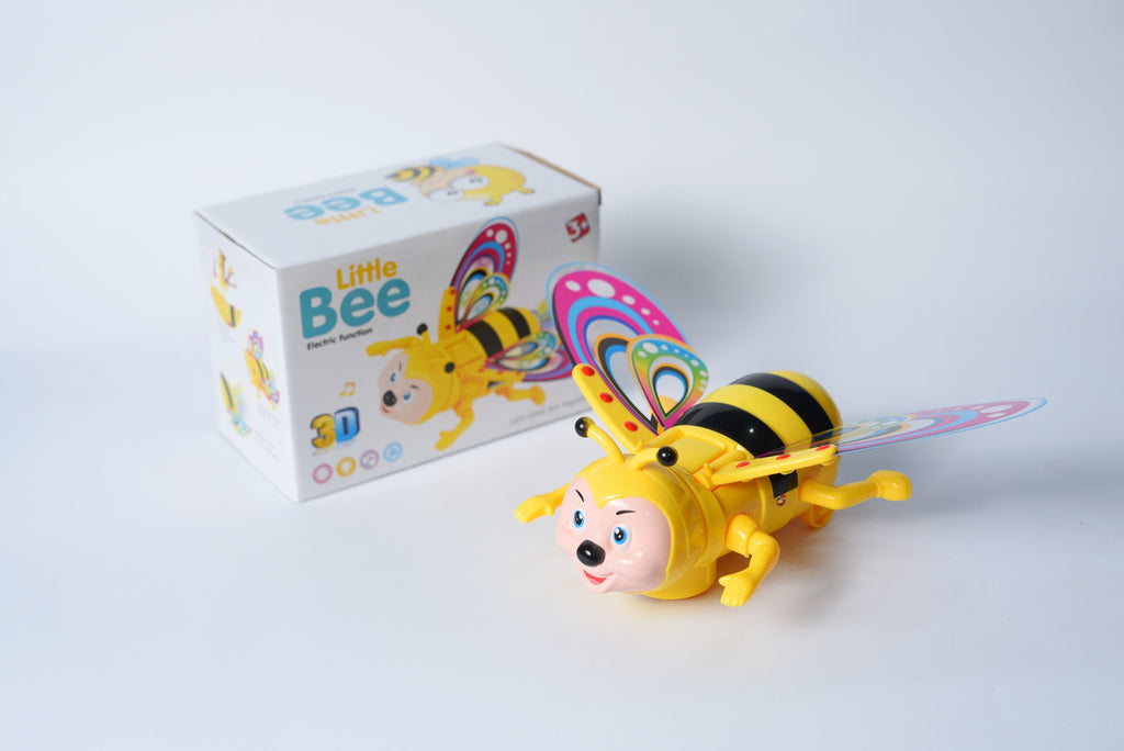 Battery Operated Light Sound Musical Crawling Bee Toy for Toddler Kids Boys Girls
