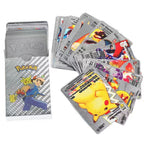 Pokemon Metal Cards Collection Box – 55 Cards per Pack | 3D Pokemon Trading Cards | Durable Metal Cards | Gold, Black &amp; Silver Color Options | Premium Collector’s Edition Gift Set