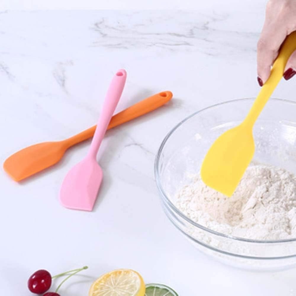 Silicone Spatula 8-Inch – Heat Resistant, Non-Stick Flexible Rubber Scraper Spoon for Kitchen Use