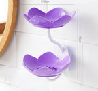 Lotus Flower Wall-Mounted Soap Holder – Self-Draining Bathroom &amp; Kitchen Organizer