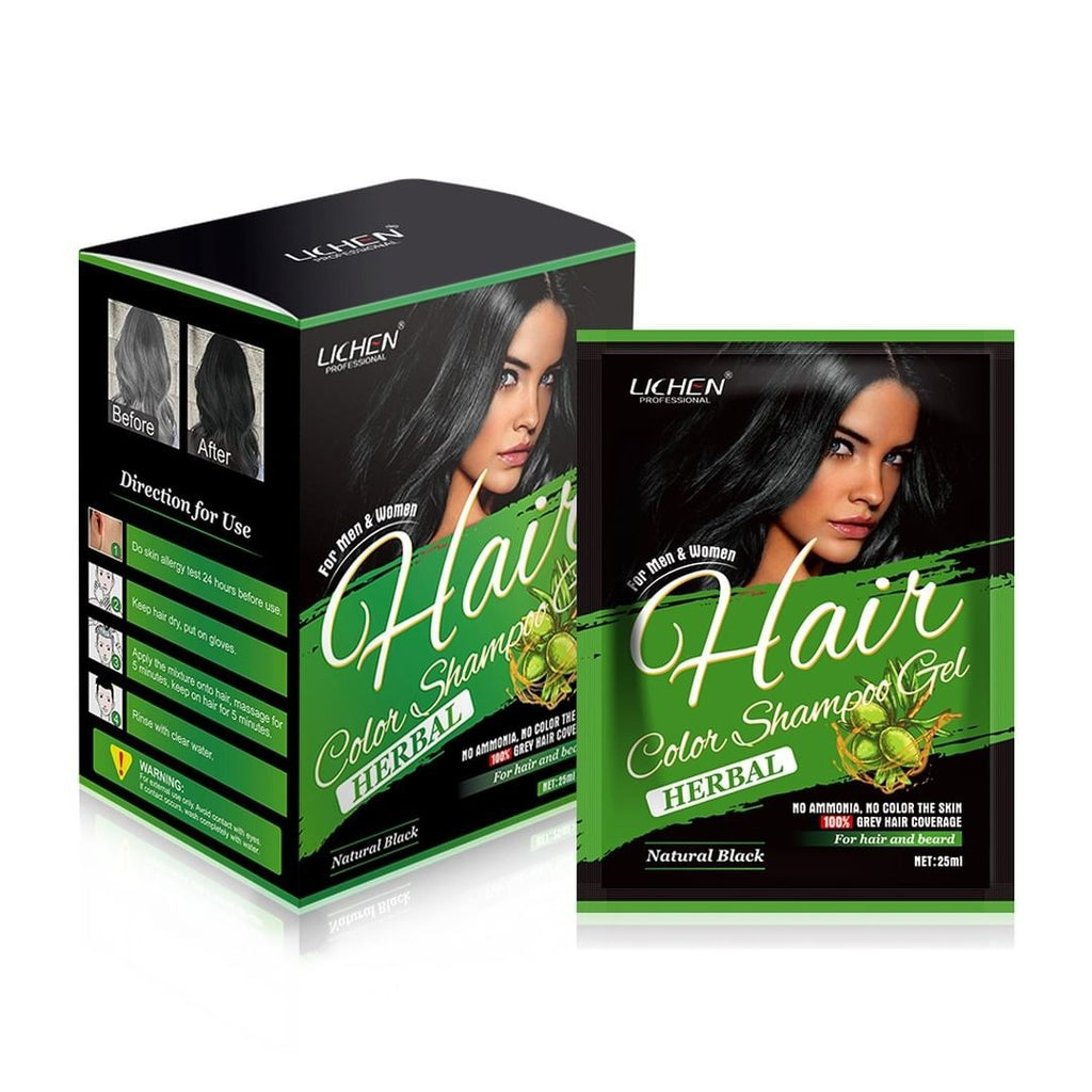 Lichen Professional Hair Color Gel – 500ML – Rich, Long-Lasting Black &amp; Dark Brown Shades – Made in China