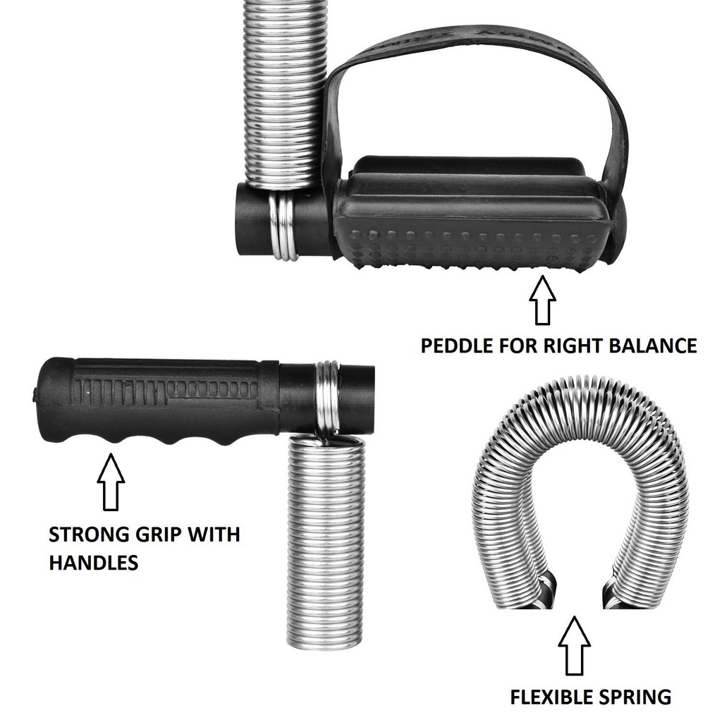 Foot Pedal Resistance Band Elastic Sit-up Pull Rope Yoga Fitness Gym – Elastic Pull Ropes Tummy Trimmer |  Spring Tummy Trimmer ( Random Color )