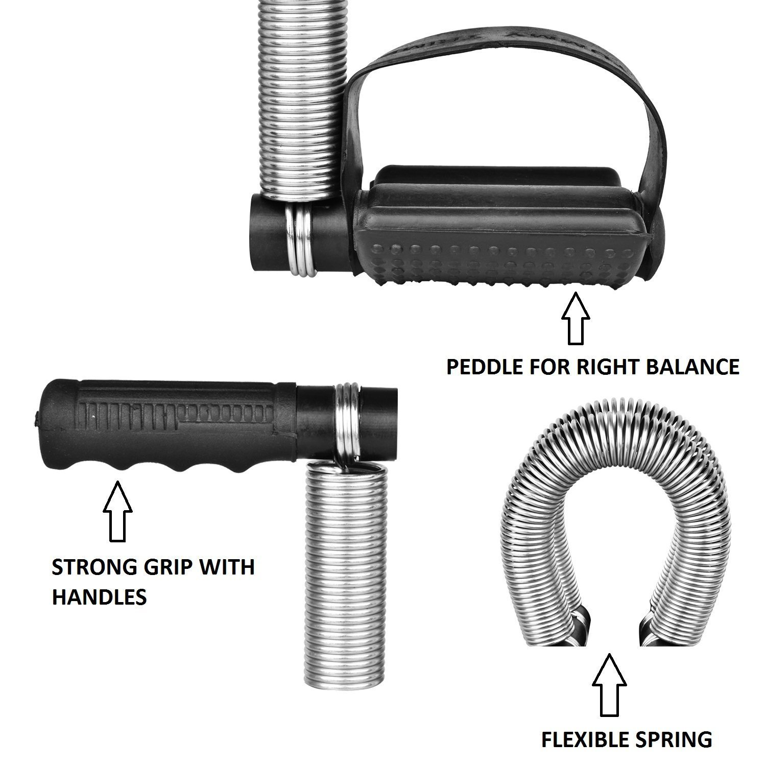 Foot Pedal Resistance Band Elastic Sit-up Pull Rope Yoga Fitness Gym – Elastic Pull Ropes Tummy Trimmer |  Spring Tummy Trimmer ( Random Color )