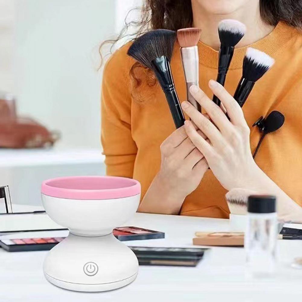 Electric Makeup Brush Cleaner Machine Gentle And Efficient Cleaning USB Powered Electric Scrubber Makeup Supply