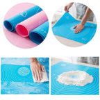 Silicone Non-Stick Rolling Mat 40x50cm – Non-Slip Pastry Mat for Dough, Cakes &amp; Baking (Random Color)
