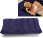 Travel Combo Deal - Travel Portable comfortable Inflatable Air Pillow Cushion &amp; Portable Toothbrush Holder Case ( Random color )
