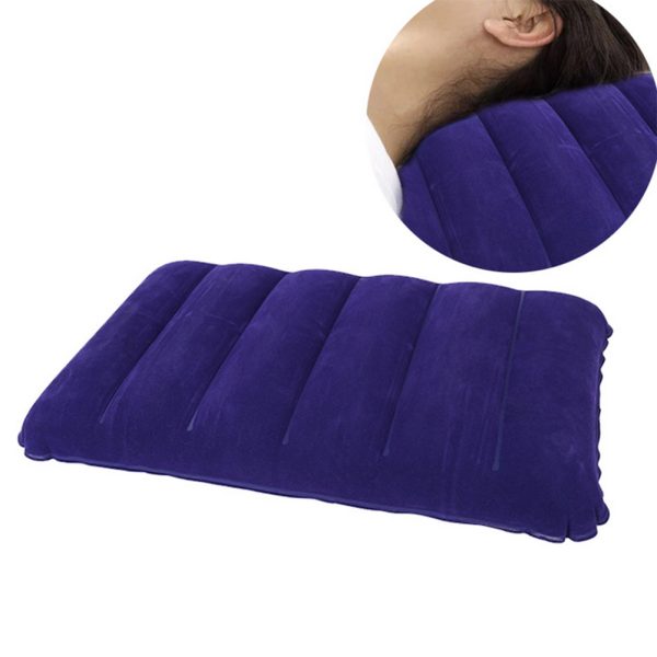 Travel Combo Deal - Travel Portable comfortable Inflatable Air Pillow Cushion &amp; Portable Toothbrush Holder Case ( Random color )