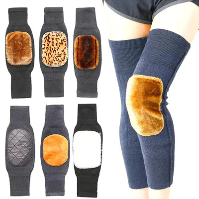 1 Pair Unisex Women Men’s Cashmere Wool Knee Brace Pads | Winter Warm Thermal Knee Warmers Velvet Knee Protector (Random Color)