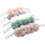 Premium Exfoliating Loofah Sponge – Long Handle Shower Pouf for Body &amp; Back Scrubbing (Random Color))
