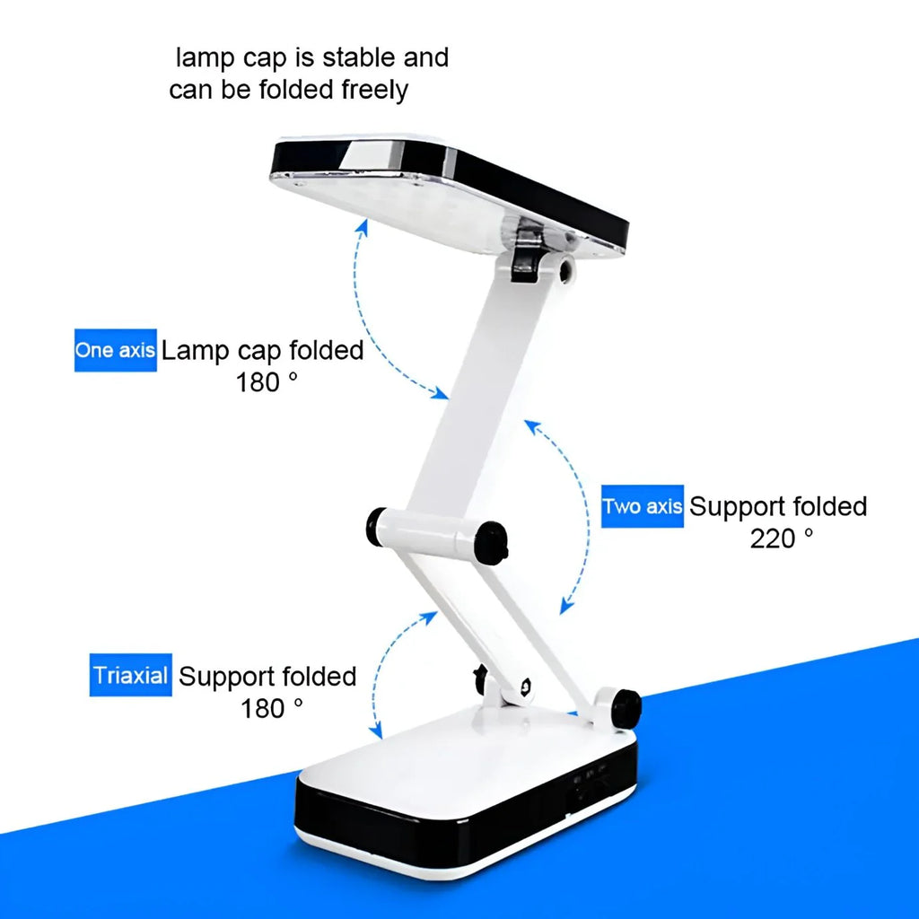 DP LED 666 - Portable Folding LED Desk Lamp with Adjustable Brightness – Travel-Friendly Study &amp; Reading Light