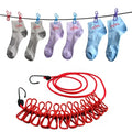 Clip&amp;hang portable clothesline- Elastic, Windproof   Eco-Friendly for Travel  Home Use (random color)