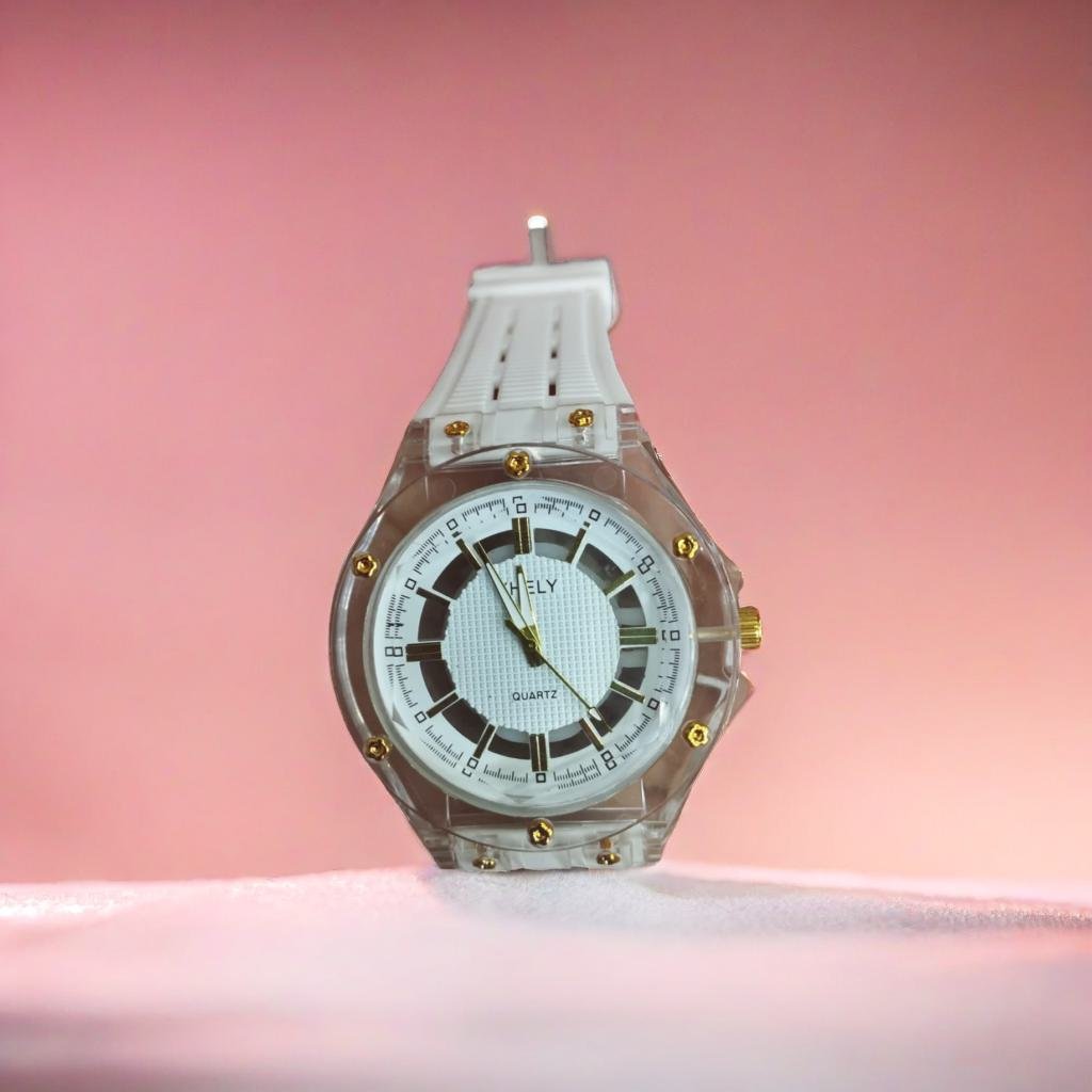 Yhely Rubber Strap Gents Watch With Normal Box(random color)