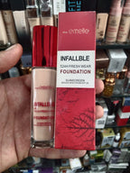 Emelie Cosmetics Infallible 24H Fresh Wear Foundation – Natural Matte Finish, Long-Lasting, Waterproof, Sweat &amp; Heat Proof with SPF 25