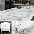 Black / white Marble Shade Self Adhesive Roll Sheet Sticker For Kitchen, Cupboard, Wall – Anti Oil And Heat Resistant Wallpaper
