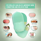 Ice Roller Facial Massage | Silicone Cleansing Ice Lattice | Ice Cube Roller With Scrub –(WITHBOX ) Random Color