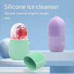 Ice Roller Facial Massager | Silicone Cleansing Ice Lattice | Ice Cube Roller with Scrub (Random Color)