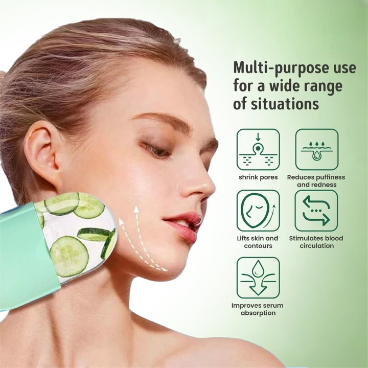 Silicone Cleansing Ice Lattice | Ice Roller Facial Massage | Ice Cube Roller with Scrub - Random color