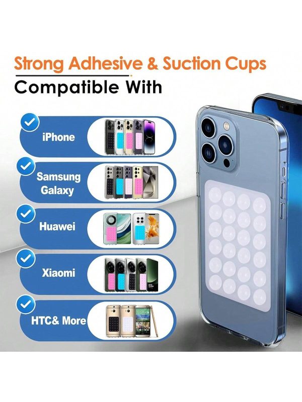 Mobile Phone Silicone Suction Cup Square Mobile Phone Single-Sided Case Anti-Slip Holder Mount Suction (random color)